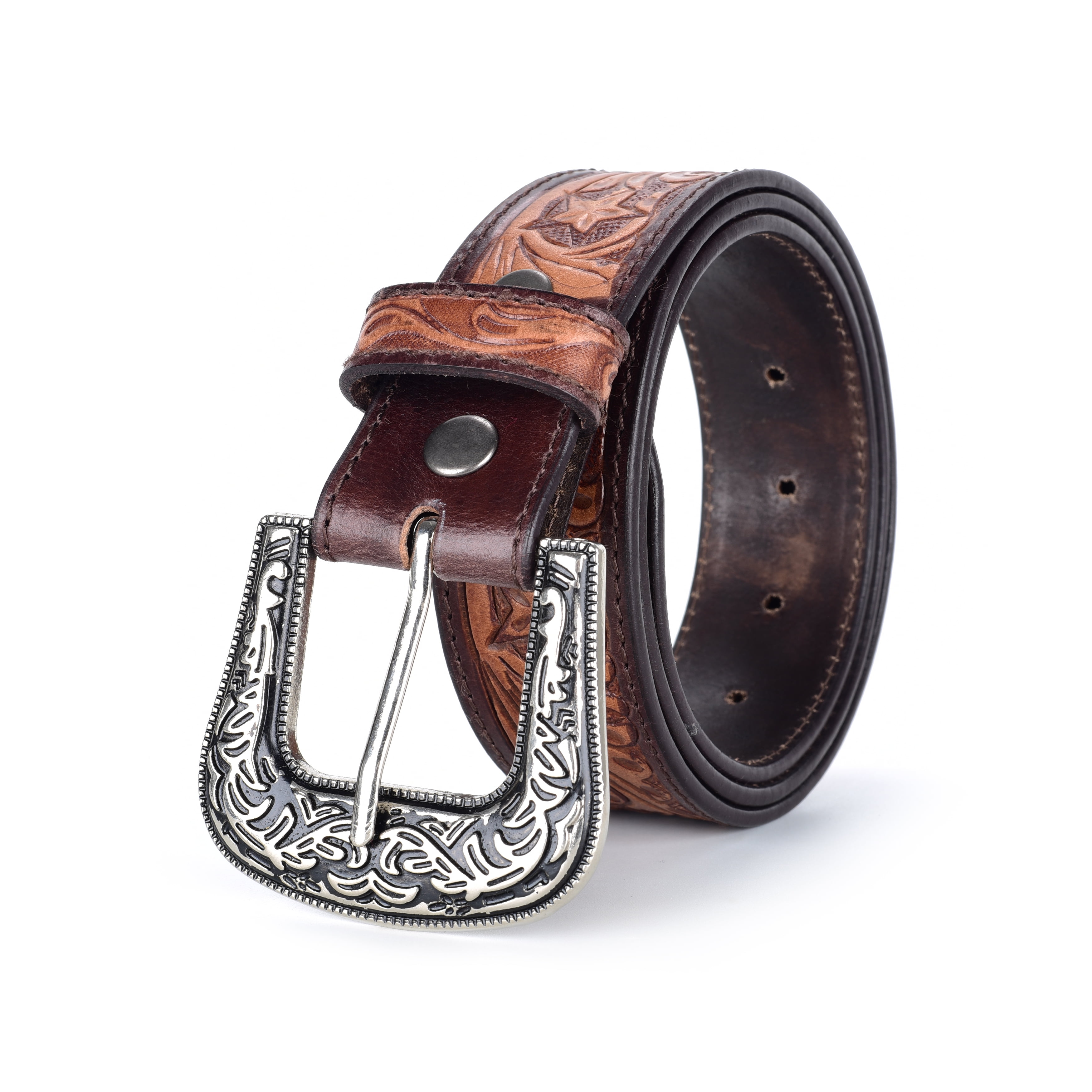 Western Leather Cowboy Cowgirl Belt for Men & Women | Full 