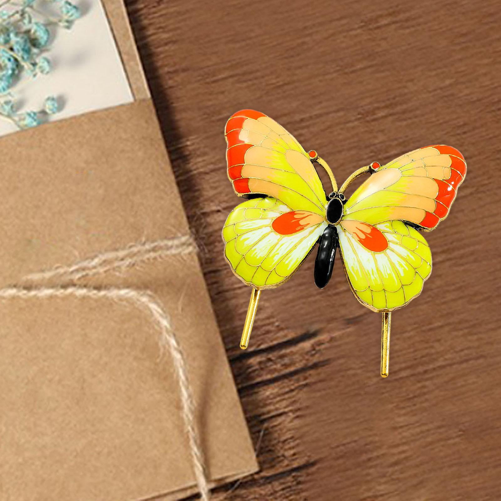 TISHITA Metal Bookmark Vintage Style Alloy Enamel Book Mark for Gift Reading Readers yellow
