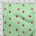 thumbnail image 2 of oneOone Cotton Silk Fabric Strawberry Fruit Print Sewing Fabric BTY 42 Inch Wide, 2 of 4