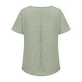 thumbnail image 6 of WCJM Women's 2026 Summer Short Sleeve Mini Dress Casual Coat Women's Short Sleeve T-Shirt Women's Summer Short Sleeve Solid Casual Loose Linen Tops, 6 of 7