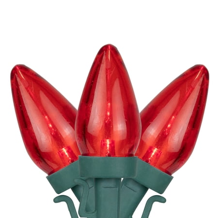 Northlight LED C7 Christmas Lights - Red - 16 Green Wire - 25ct