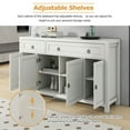 thumbnail image 6 of Hypeshops Retro Style Sideboard with Large Storage Space, Flip Door, and Adjustable Cabinets, 6 of 7