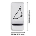 thumbnail image 2 of Stainless Steel Capricorn (Sea Goat) Astrology Constellation Classic Slim Money Clip Credit Card Holder, 2 of 2