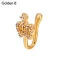 thumbnail image 2 of Anvazise Nose Cuffs Charming Trendy Non Piercing Easy to Wear Women Nose Rings Hoop for Party Golden size 8, 2 of 13