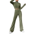 thumbnail image 3 of Conjunto de Pijama de Larga para Mujer, Conjunto de Pijama Informal de 2 Piezas, Ropa de Dormir de Otoño Verde M, 3 of 8