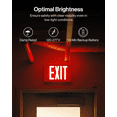 thumbnail image 2 of Sunco 6 Pack LED Exit Sign with Emergency Light, Commercial Grade Double Sided Fire Exit Lights, Backup Battery, Illuminated Emergency Exit, 120-277V, Dual Mounting, UL 94V-0 Fire Resistant., 2 of 8