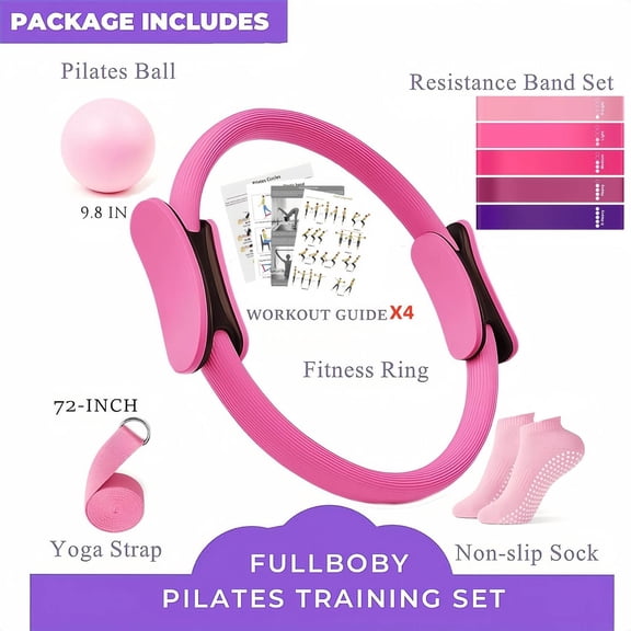 EcoNest Kit Portable Fitness With Toning Ring Resistance Bands Yoga For Women's Home Workouts & Beginners High Value New Set Better Me Pilgots Kit Pilgots Kit For Women Booty Bands