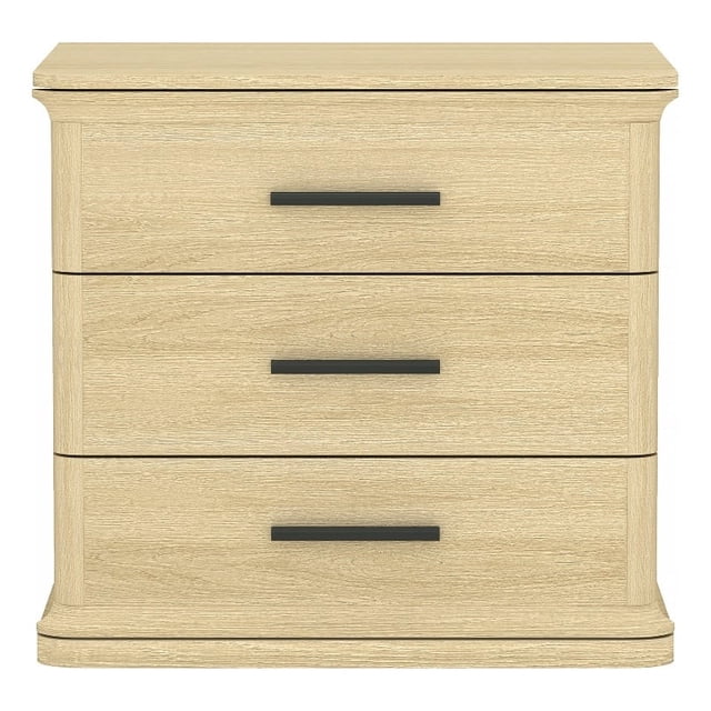 Clifford Traditional Nightstand in Natural Oak (3-Drawer)