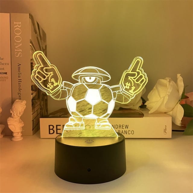 Luz nocturna LED 3D que cambia de color Brawls Stars Darryls