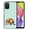 English Bulldog Dog Lying Down Looking Up, variant on WIRESTER Shockproof Soft Rubber Cover Case for Samsung Galaxy A03S 4G LTE (Not 5G) 6.5" 2021, Boston Terrier Dog Lying Down Looking Up On Light Blue Background