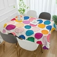 thumbnail image 2 of Yayeee Tablecloths 54" x 54" Rectangle Wrinkle Resistant Party Table Cover, Watercolor Circles, 2 of 8
