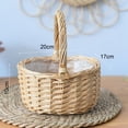thumbnail image 5 of Shenmeida Wicker Rattan Flower Basket, Willow Handwoven Basket with Handle, Candy Basket Wedding Flower Girl Baskets for Home Garden Decor, 5 of 7