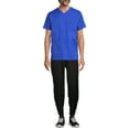 thumbnail image 5 of ClimateRight by Cuddl Duds Men's Woven Twill V-Neck Scrub Top, 5 of 5