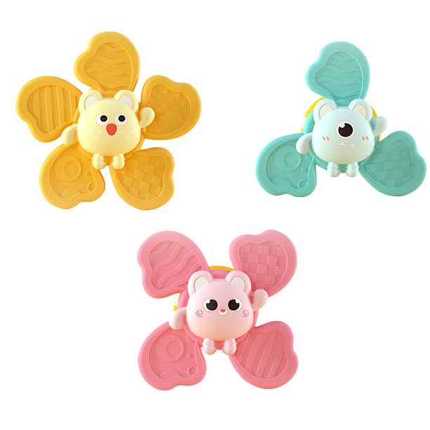 3x Baby Bath Spinning Top Toy Molino de viento giratorio Juguetes educativos Sunnimix tops para niños