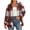 Red-01, variant on Perfectbot Women's Plaid Shacket, Button Down Shirt Jacket with Ribbed Hem, Relaxed Fit Fall Outerwear