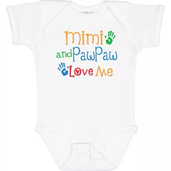 Bella Canvas Mimi And PawPaw Love Me Baby From Grandparents Childs Boy Hws Bodysuit