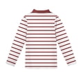 thumbnail image 5 of CCRFTGI Polo Shirts for Child Girls Size 7 Uniform Striped Shirt Athletic Sport Pique Collared Polos Lightweight Long Sleeve 2026 Summer T-Shirts Red 5-6 Years, 5 of 5