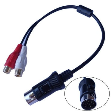 Fule Car Audio For RCA To 13 Pin Cable AUX Audio Adapter For Kenwood CD Player