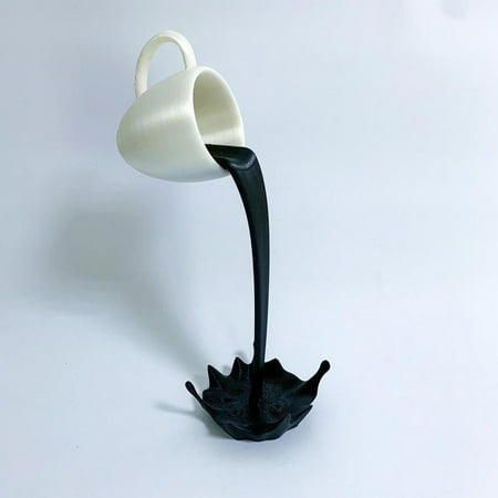 

OAVQHLG3B Floating Coffee Cups Coffee Bar Accessories Magic Pouring Spilling Splash Coffee Mugs Funny Sculpture Art Decor for Home Kitchen Present for Coffee Lover