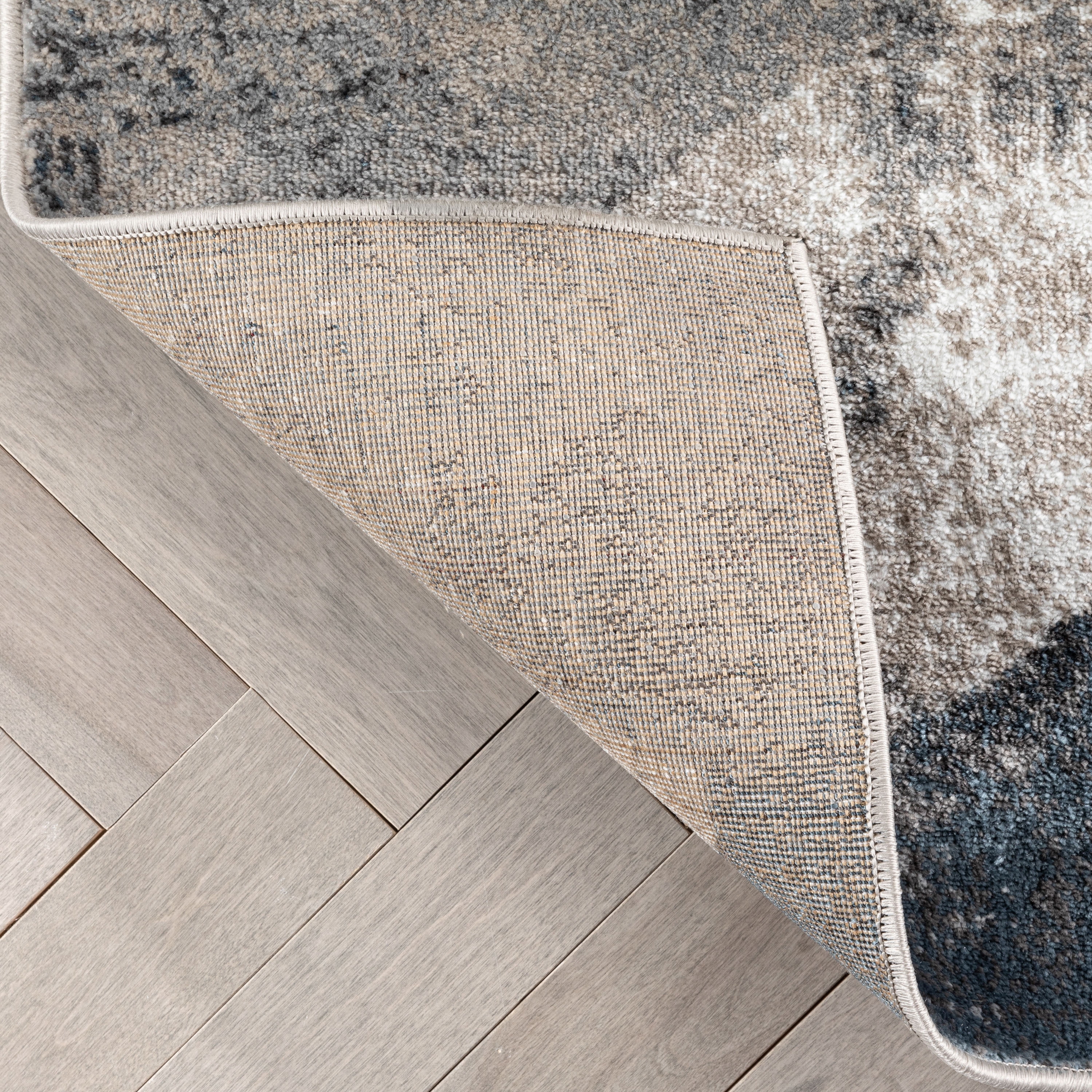 Well Woven Verity Abstract Area Rug, 9.25' x 12.5', Eclectic Geometric Pattern, Soft, Glam Pile, Distressed Design & Modern Color Palette