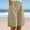 B48 Khaki women's pants clearance under $5, variant on Women Shorts under $5! Cagogo Ladies Wide Leg Linen Bermuda Shorts with Pockets Knee Length Comfy Stretch Lounge Pants Summer Dressy Casual Drawstring Elastic Waist Lightweight Hiking Shorts