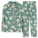 thumbnail image 5 of Pijamas de mujer de manga larga de primavera y otoño, cárdigan de solapa de poliéster y algodón, ropa de abrigo informal de talla grande, ropa de hogar, 5 of 6