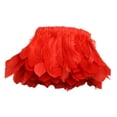 thumbnail image 4 of Feather Fringe Trims Artificial Feather Fringe Sewing Trims 10 to 25cm in Width Red, 4 of 7