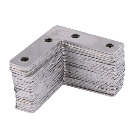 

50mmx50mmx1mm L Shaped Flat Fixing Mending Repair Plates Brackets 30pcs