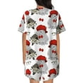 thumbnail image 3 of Naloa Rabbit And Hedgehog Women's Short-Sleeved Pajama Set, Loungewear, Summer pajamas, Breathable Cozy - Medium, 3 of 9
