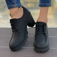 thumbnail image 4 of Wowcloth Lace-Up Chunky Heel Pumps for Women – Solid Color Design with Adjustable Ankle Straps, Commuter Ankle Boots for Office Footwear, 4 of 5