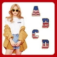 thumbnail image 2 of Chenille Letter Patches - 26 Pcs American Flag Patriotic Patches Iron On Decals for Clothing Jackets Backpacks Hats, 2 of 6