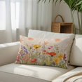 thumbnail image 3 of Colorful Spring Floral King Size Pillow Cover, Pillowcase Protectors with Zipper, Breathable Decorative Throw Pillow Case Cover, Vintage Summer Botanical Pillow Shams for Couch Sofa 20x36Inch, 3 of 8