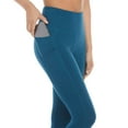 thumbnail image 2 of Danskin Ladies' 7/8 Brushed High Rise Leggings w/Pockets  Wicking (XXL, Blue), 2 of 4