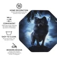 thumbnail image 3 of Lsque Night Scene of Wolves Pattern 4" Drink Coasters Set of 4, PVC Leather Absorbent Coasters, Table Coaster Set Decorative Coffee Cup Coasters Housewarming Gift -Octagon, 3 of 6