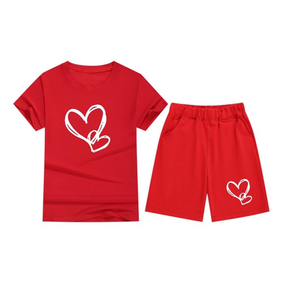 Hrsba Fashion Boy And Girls' Casual Short Sleeve Round Neck Collar Botton Solid Color Short Pants Sets,Toddler Summer Short Sleeve Round-Neck Blouses & Shirts Sets