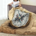 thumbnail image 6 of Vsdgher Magnetic Old Compass On World Map Ultra-Soft Micro flannel Blanket Throw Blankets for Couch Sofa, Bed (4 sizes)-80"x60", 6 of 7