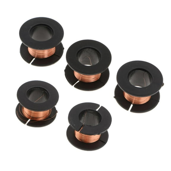 5PCS Soldering Enamelled Copper Wire Reel Set 0.1mm X 15m