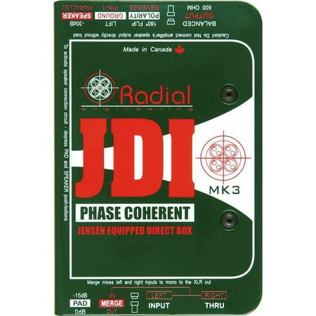 Radial Engineering JDI Passive DI for Acoustic Guitar Bass &