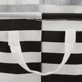 thumbnail image 3 of Design Imports CAMZ14344 Panier à Linge en Coton Polyester Enduit de PE Rayé Noir Rond 13.5x13.5x20, 3 of 4