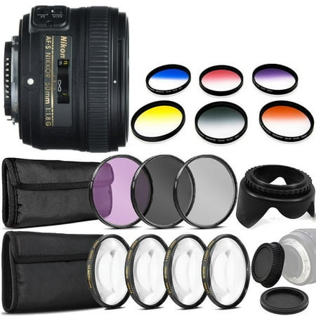 Nikon AF-S NIKKOR 50mm f/1.8G Lens with Ultimate Accessory Kit For Nikon D5000 , D5100 , D5200 and D5300