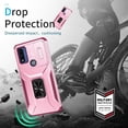 thumbnail image 3 of Funda para GANGXUN Motorola Moto G Power 2022 - Soporte metálico, Función magnética, Rosa, 3 of 5