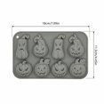 thumbnail image 3 of 2 Pack Pumpkin Chocolate Molds 8 Cavity 4 Different Shapes Pumpkin Silicone Molds for Aromatherapy Candles Chocolate Candy Gummy Soap Cake Cupcake Topper Decorations for Halloween Harvest Party Props, 3 of 5