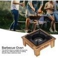thumbnail image 2 of HUGFEGWE Barbecue Stove,Portable Tabletop Korean BBQ Grill Camp Griddle Hot Pot Stove Camping Alcohol Stove Griddle Hibachi Grill Indoor Furnace Kitchenware,with Wooden Shelf,for Outdoor CA919-66969, 2 of 9