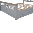 thumbnail image 5 of Queen Size Wood Platform Bed with Two Drawers and Wooden Slat Support(Gray), 5 of 11