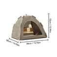 thumbnail image 2 of All-Season Covered Cat Bed, Cozy Pet Tent Cave with Soft Cushion for Indoor Cats, Washable Enclosed Sleeping House, 2 of 5