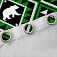 thumbnail image 4 of Erosebridal Bohemian Hippie Aztec Black Out Curtains For Boys Girls,Teens Woodland Wildlife Bear Curtains Pack of 2 (42x63 Each),Black Green, 4 of 6