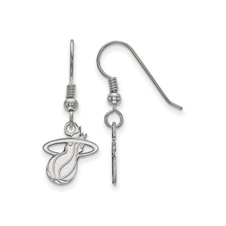 Miami Heat Small Dangle Earrings In Sterling Silver 1 30 Gr Miami Heat Small Dangle Earrings In Sterling Silver 1 30 Gr