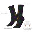 thumbnail image 6 of Honeii Mardi Gras Carnival Print Adult Socks,Crew Socks,Casual Calf Socks,Daily Wear Socks for Men & Women, Perfect for Sports, Casual and Everyday Use, 6 of 6