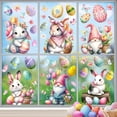 thumbnail image 1 of Pegatinas de pared con diseño de huevos de conejo de Pascua, para ventana de cristal, bonitas pegatinas anticolisión para puerta de cristal, para ventana y pared, 1 of 9
