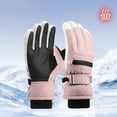 thumbnail image 2 of COMVALUE Women 2026 Ski Gloves, Windproof Thermal Touchscreen Gloves Waterproof Winter Warm Snow Glove for Skiing Outdoor Sports (Pink, One Size), 2 of 4